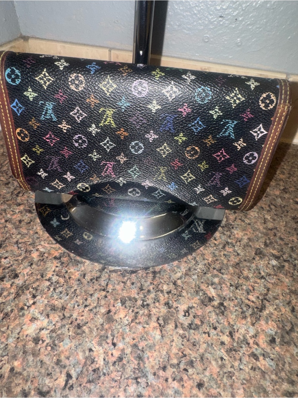 Louis Vuitton Murakami Black leather wallet EUC 100% authentic ✅ - Picture 2 of 5
